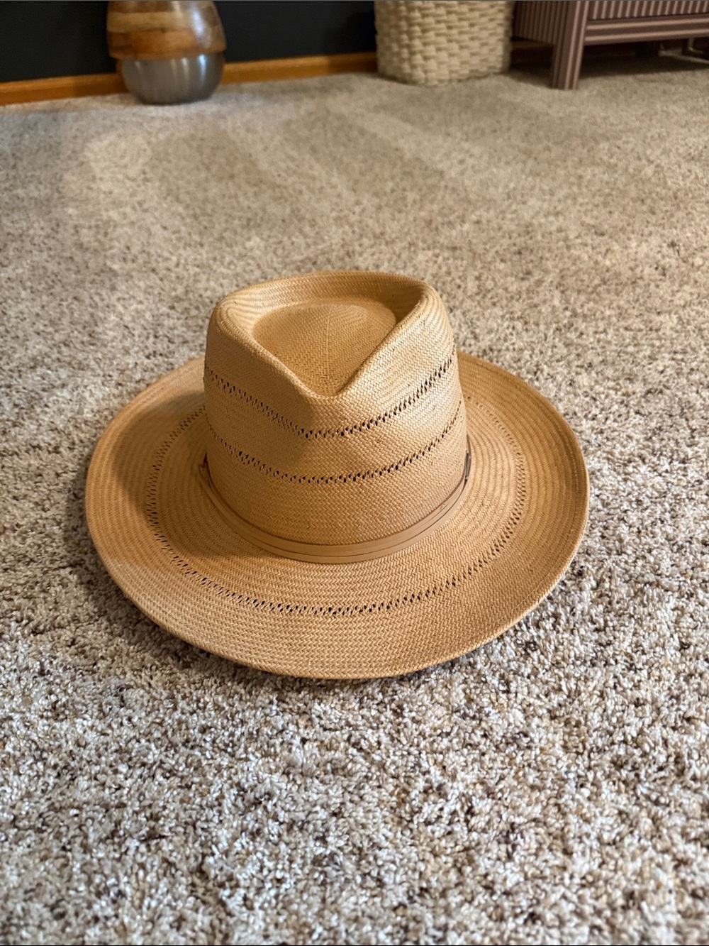 GIGI PIP ARLO Straw Fedora in Tan